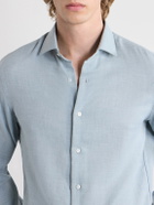 Caruso - Cotton and Cashmere-Blend Shirt - Blue
