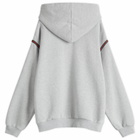 Gucci Men's Tape Brushed Cotton Hoodie in Grey Melange