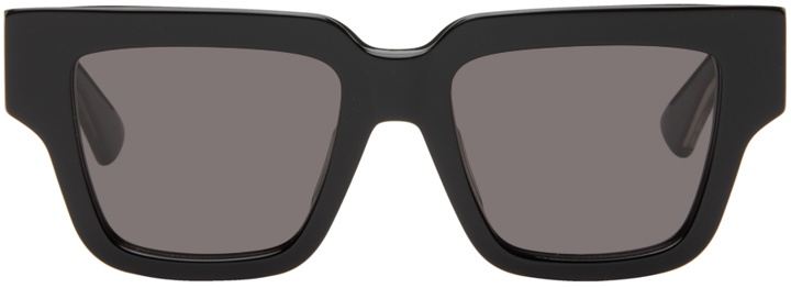 Photo: Bottega Veneta Black Tri-Fold Square Sunglasses