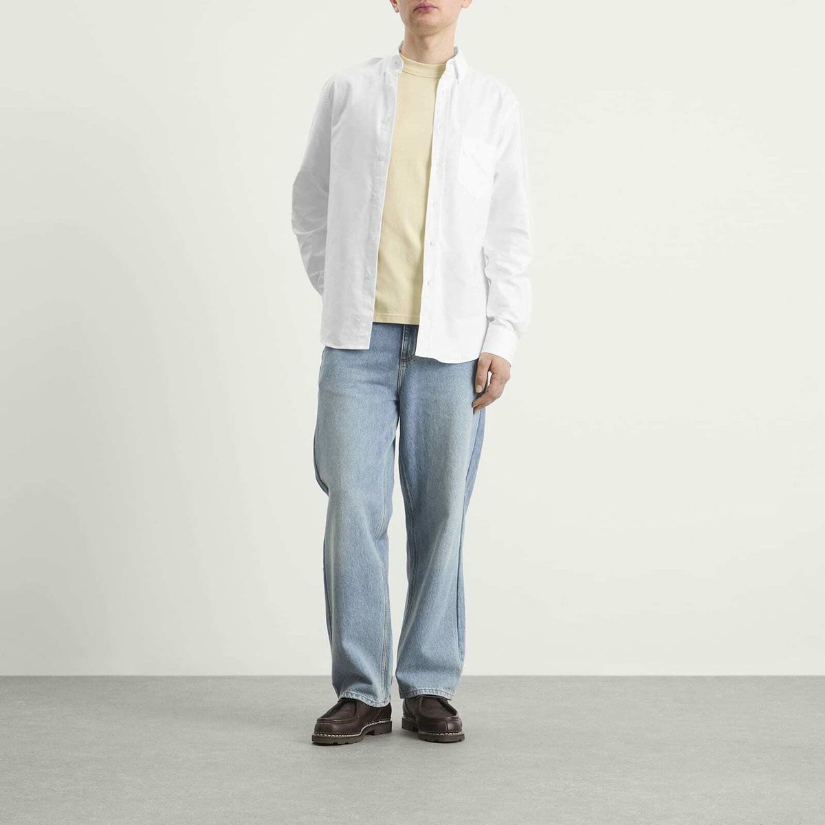 Portuguese Flannel Men's Belavista Button Down Oxford Shirt in White