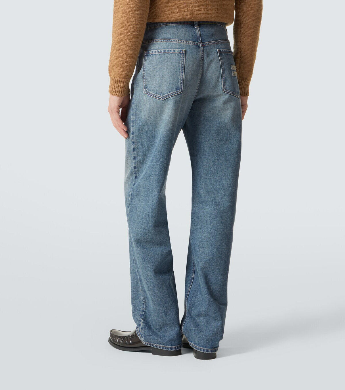 Miu Miu Logo straight jeans