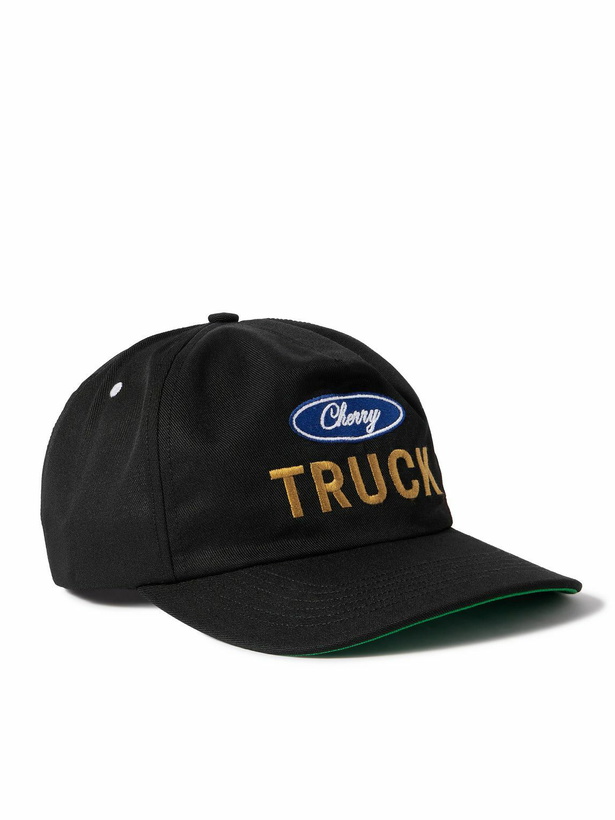 Photo: Cherry Los Angeles - Truck Appliquéd Logo-Embroidered Cotton-Canvas Baseball Cap