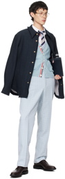Thom Browne Blue Low-Rise Trousers