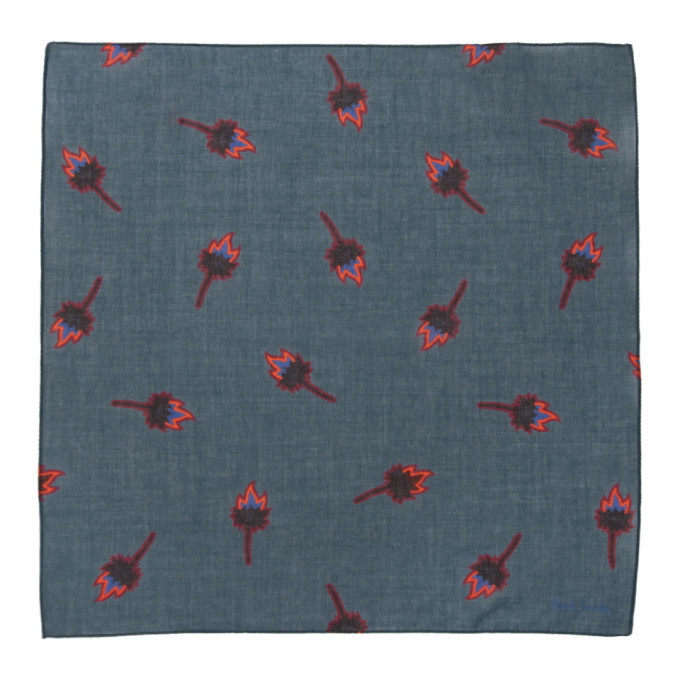 PS by Paul Smith Navy Graphic Pocket Square