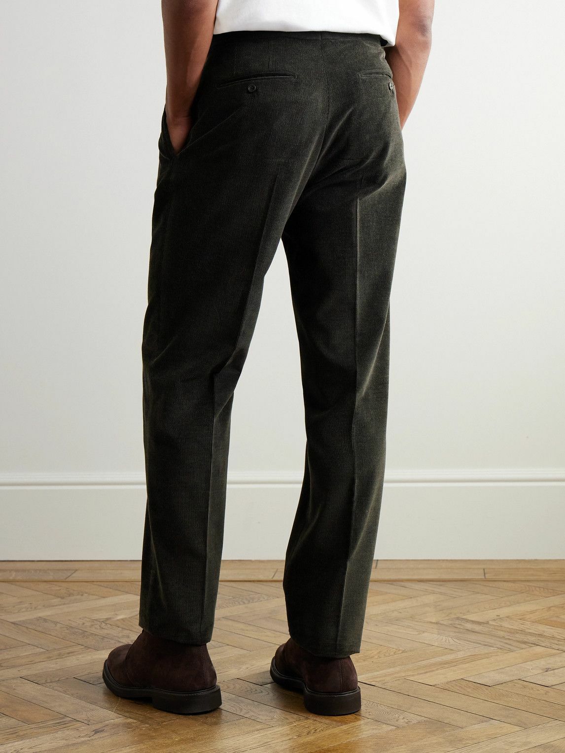 Purdey - Straight-Leg Cotton-Corduroy Trousers - Green