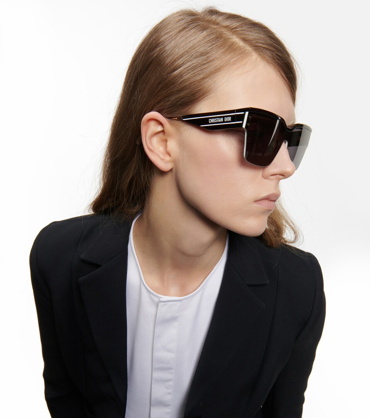 Dior Woman Diorclub M4U Sunglasses Christian Dior Black/Silver Oblique DiorClub M4U Shield  main image 4