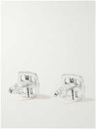MAPLE - Cross Silver Topaz Earrings