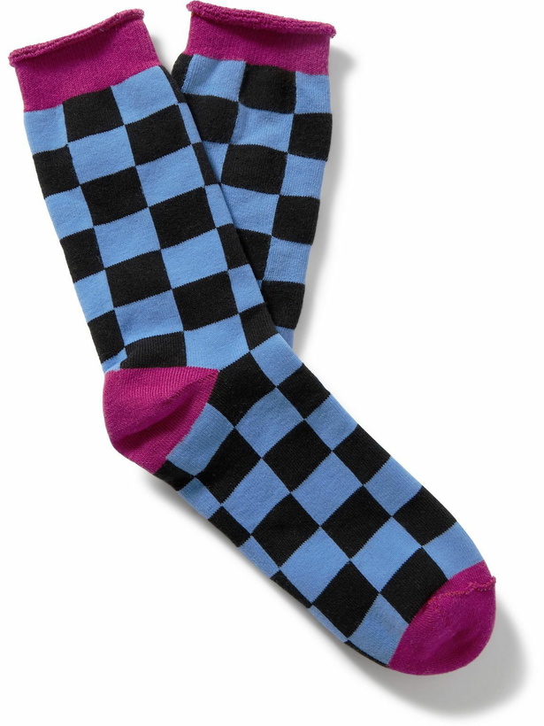 Photo: The Elder Statesman - Bolt Check Cashmere Socks