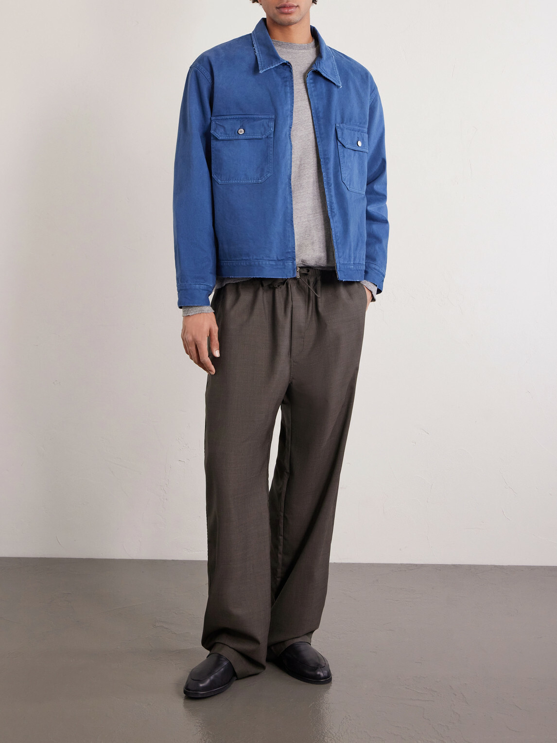 A.PRESSE - Reversible Cotton-Jersey Sweatshirt - Gray