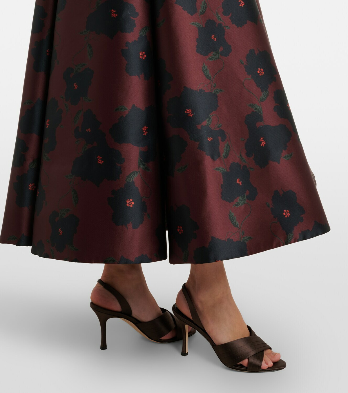 Emilia Wickstead Jannie floral draped bustier dress