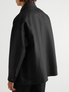 Valentino - Valentino Garavani Oversized Cotton, Wool and Silk-Blend Jacket - Black