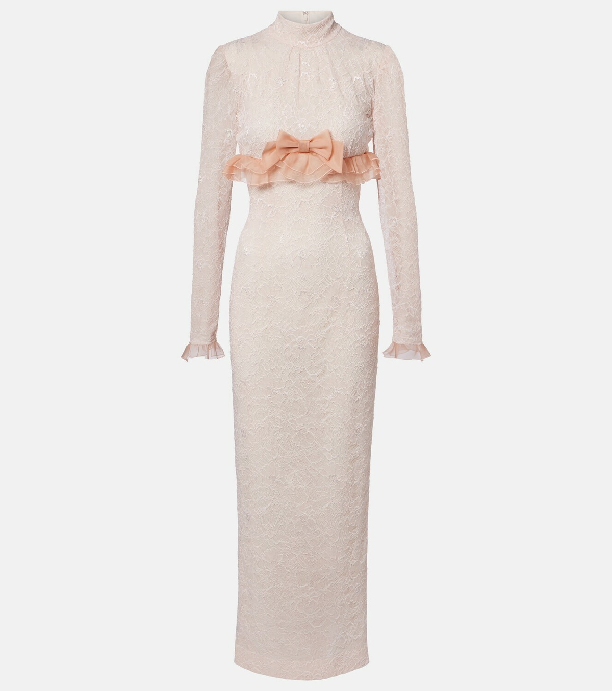 Alessandra Rich Bow-detail lace gown