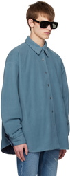 Acne Studios Blue Tattersall Reversible Shirt