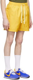 Nike Yellow Polyester Shorts