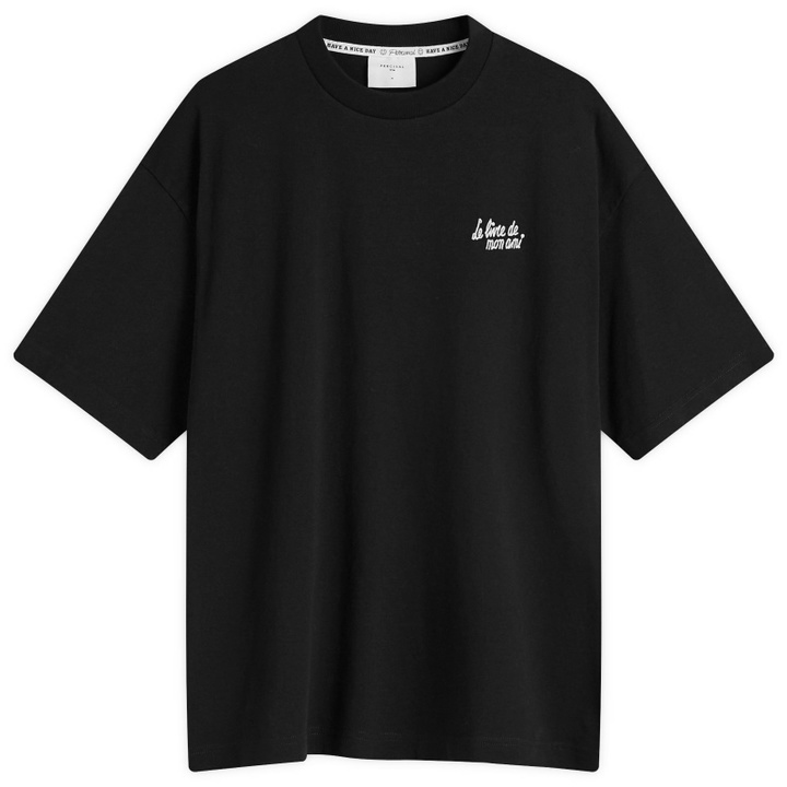 Photo: Percival Men's Le Livre De Mon Ami Oversized T-Shirt in Black