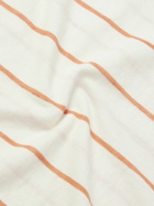 Brunello Cucinelli - Striped Linen and Cotton-Blend T-Shirt - Neutrals