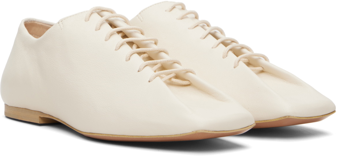 LEMAIRE Off-White Souris Flat Classic Derbys