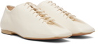 LEMAIRE Off-White Souris Flat Classic Derbys