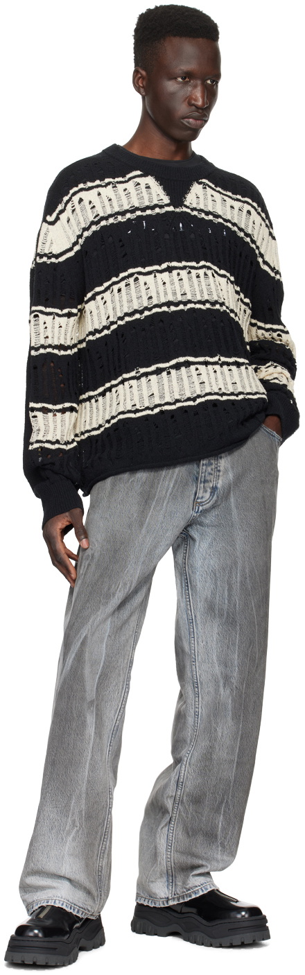 eytys jaxon ニット　S 3house 着用 EYTYS Black & Off-White Jaxon Sweater Eytys