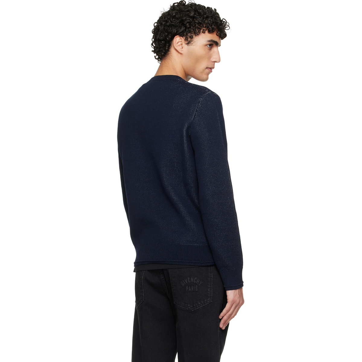 Givenchy Navy Crewneck Sweater