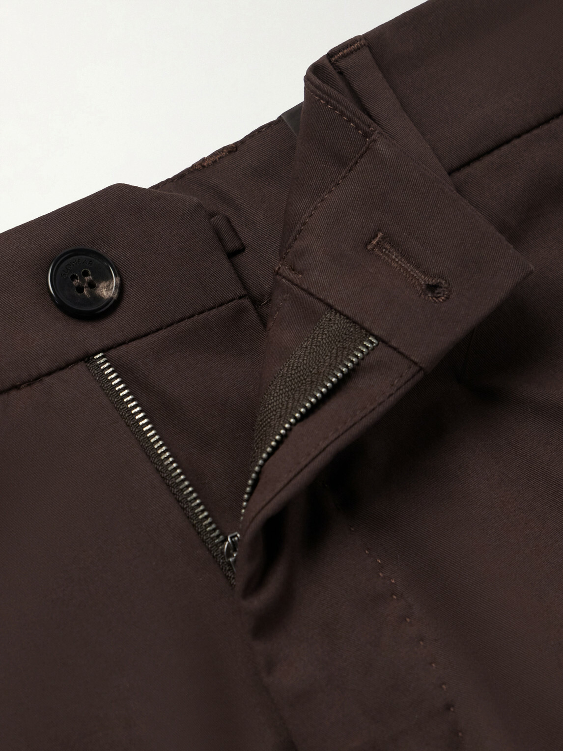 Slowear - Slim-Fit Cotton-Blend Gabardine Chino Shorts - Brown