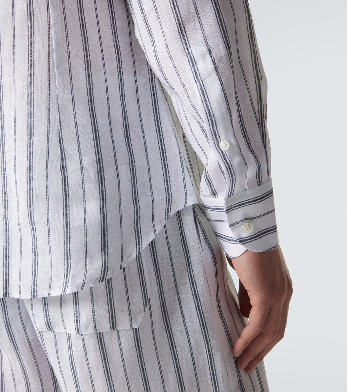 Fedeli Striped linen shirt