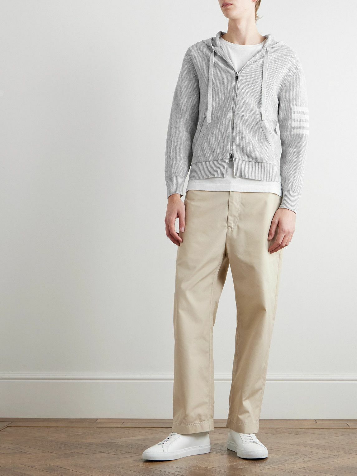 Thom Browne - Intarsia-Knit Striped Textured Linen and