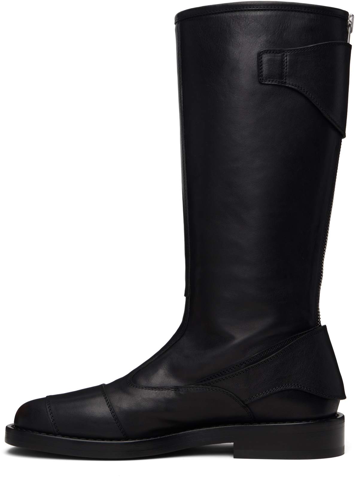 Ann Demeulemeester Black Balo High Biker Boots