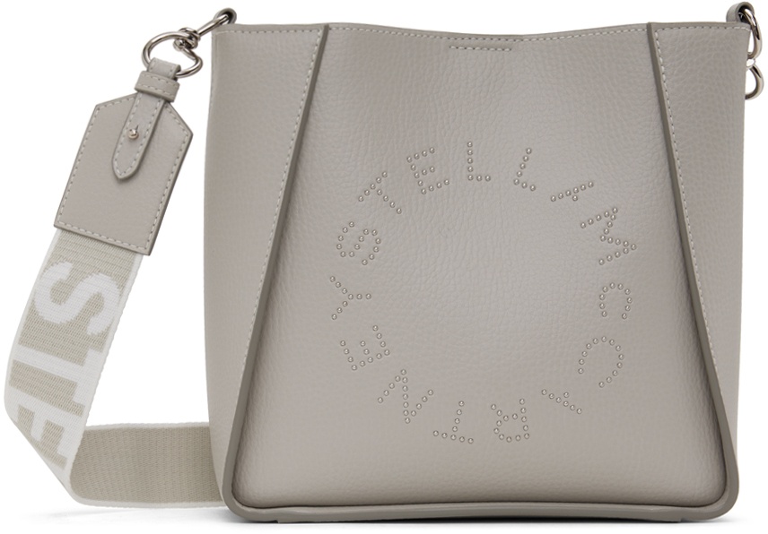 Stella McCartney logo-strap panelled cardigan - Grey
