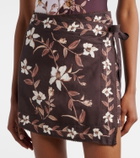 Agua by Agua Bendita Luna floral linen beach cover-up