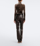 Ralph Lauren Collection Leather slim pants