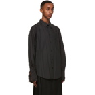 Balenciaga Black Plisse Shirt