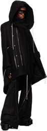Rick Owens Black Bauhaus Fishtail Coat