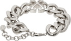 Off-White Silver Arrow Chain Bracelet