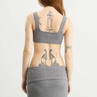 SKIMS Women's Textured Knit Bralette in Dark Heather Grey