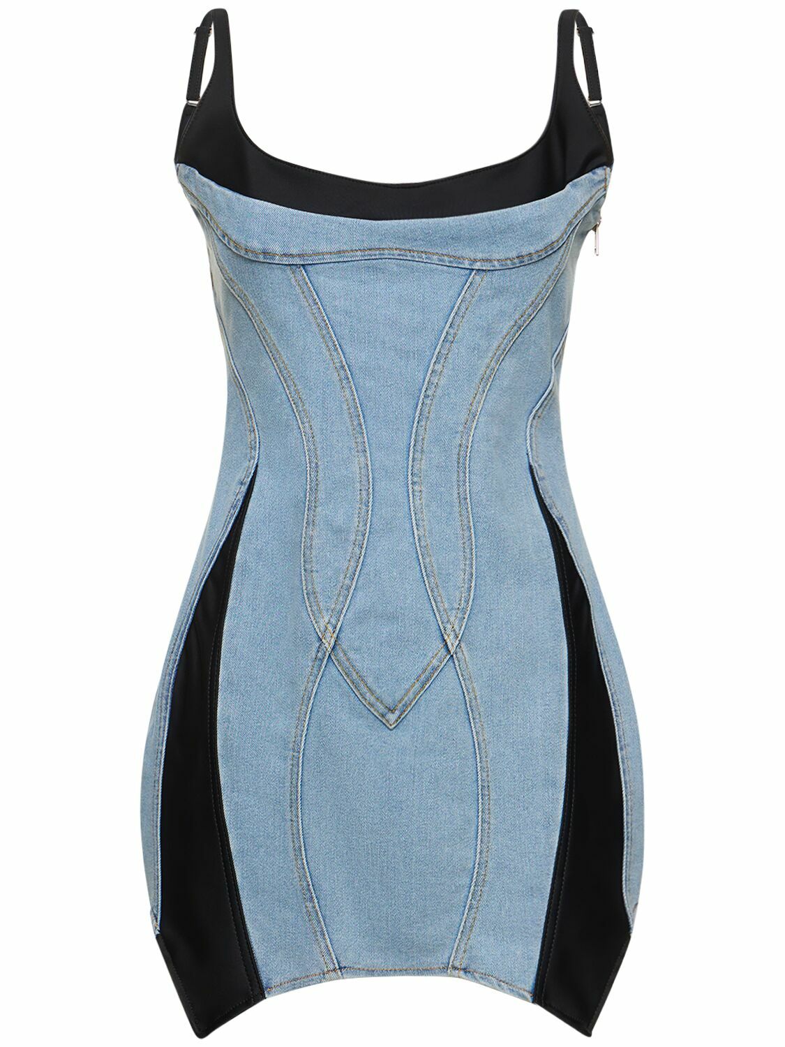 mugler denim dress Thierry Mugler - Blue denim mini dress 24P6RO1490246