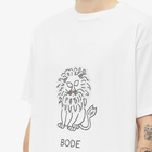 Bode Men's Embellished Lion T-Shirt in White