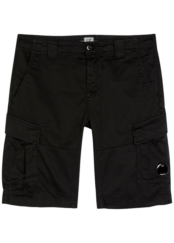 Photo: C.P. Company Logo Stretch-cotton Cargo Shorts Black
