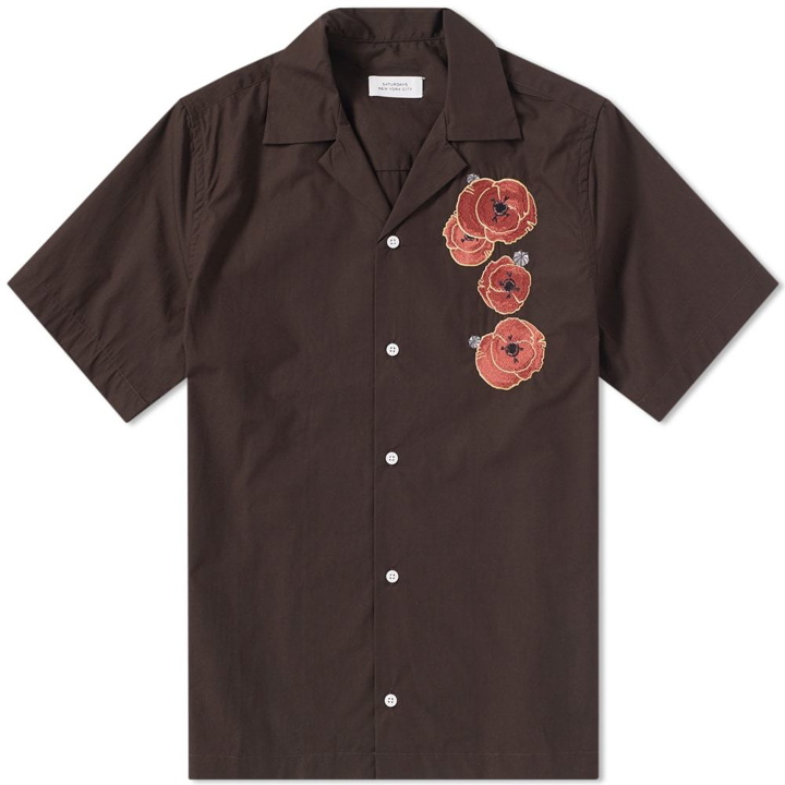 Photo: Saturdays NYC Short Sleeve Canty Opium Shirt Brown