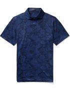 G/FORE - Icon Camouflage-Print Stretch-Jersey Golf Polo Shirt - Blue