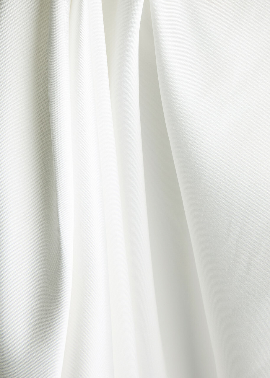 Solace London Charo One-shoulder Faille Gown Cream