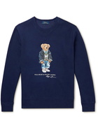 Polo Ralph Lauren - Logo-Print Cotton-Blend Jersey Sweatshirt - Blue