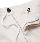 Ermenegildo Zegna - Tapered Cotton-Drill Drawstring Trousers - Neutrals