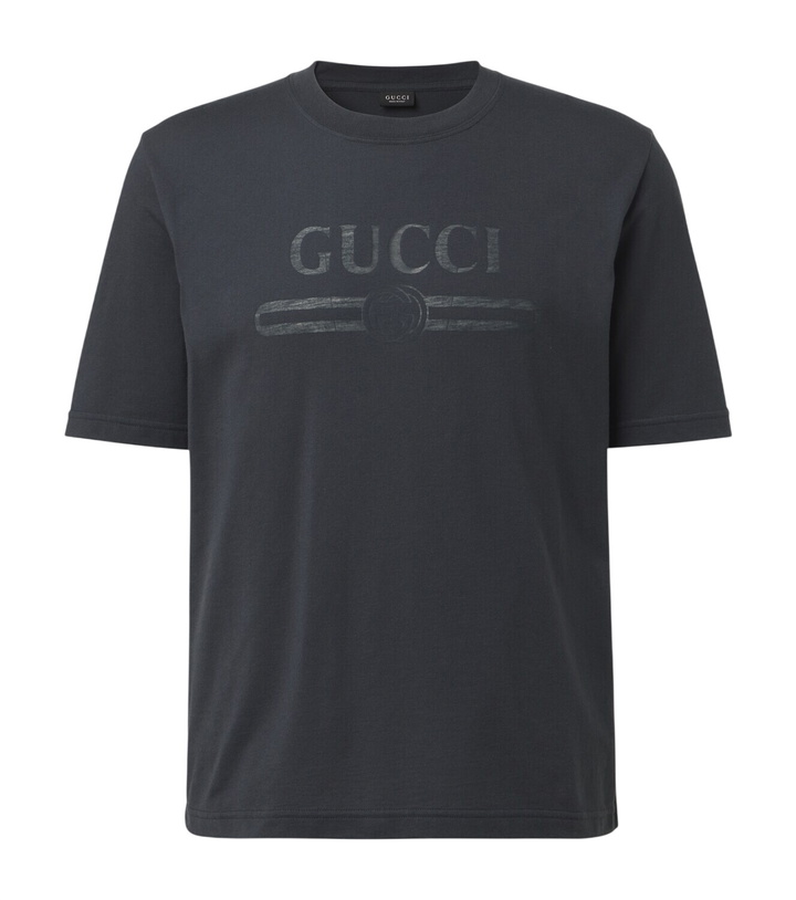 Photo: Gucci Logo cotton-blend jersey T-shirt