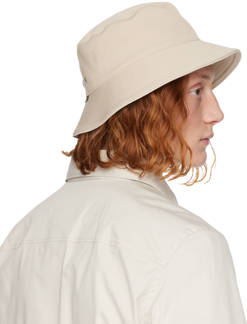 ZEGNA Beige 'Cotton And Wool' Bucket Hat