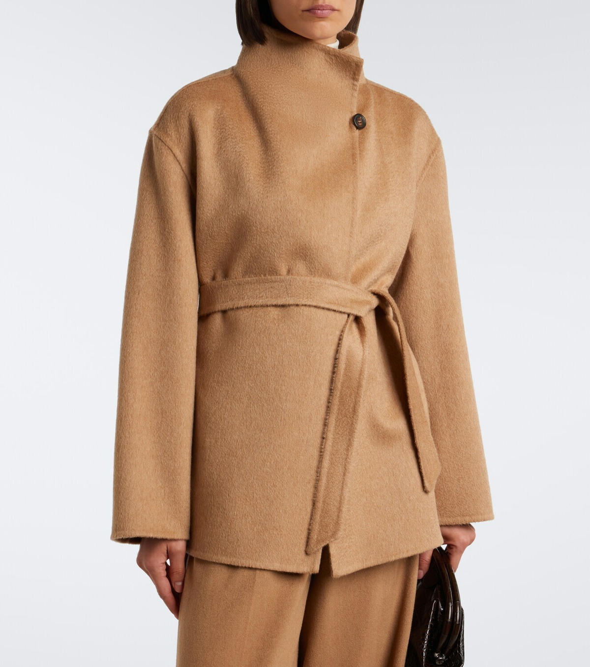 Max Mara Camel hair and mohair wrap coat