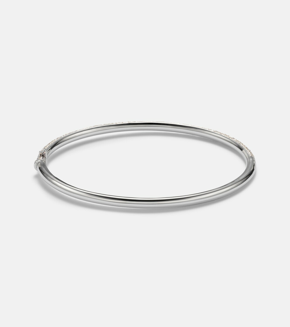 Yvonne Léon Jonc Zèbre 9kt white gold bracelet with diamonds