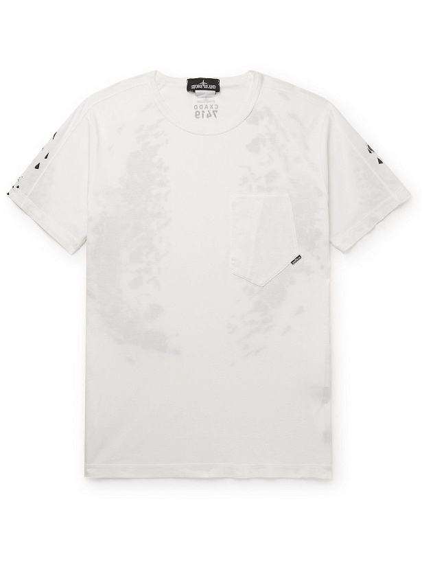 Photo: Stone Island Shadow Project - Printed Cotton-Jersey T-Shirt - White