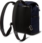 Berluti - Scritto Leather and Jacquard Backpack - Blue