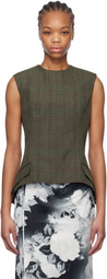 Meryll Rogge Khaki Blazer Top